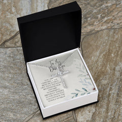 CZ Cross Necklace For Daughter