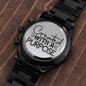 Inspiration Engraved Design Black Chronograph Watch-Created with a Purpose