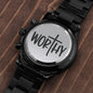 Inspiration Engraved Design Black Chronograph Watch-worthy