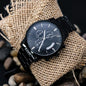 Inspiration Engraved Design Black Chronograph Watch-grateful