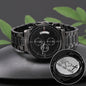 Inspiration Engraved Design Black Chronograph Watch-peace, love, Jesus