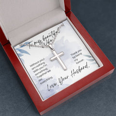 Stainless Cross Necklace For Wife