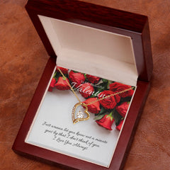 Forever Love Necklace with On Demand Message Card for Valentine