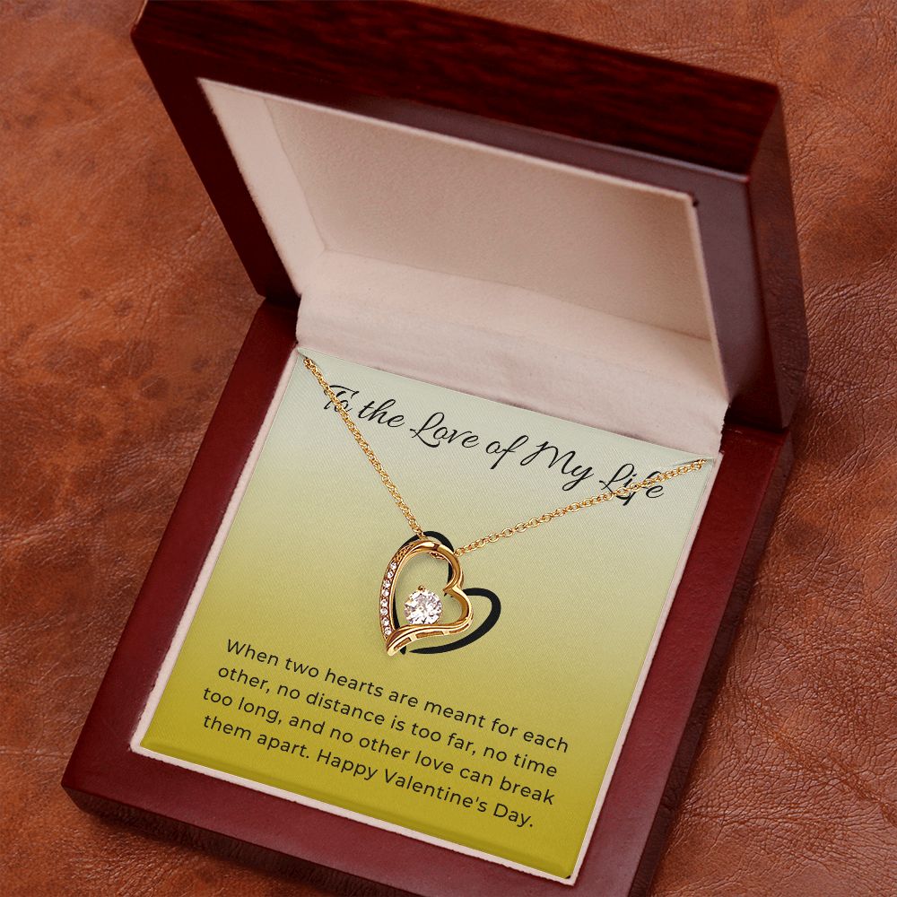 Forever Love Necklace with On Demand Message Card for Her