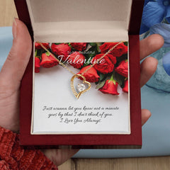 Forever Love Necklace with On Demand Message Card for Valentine
