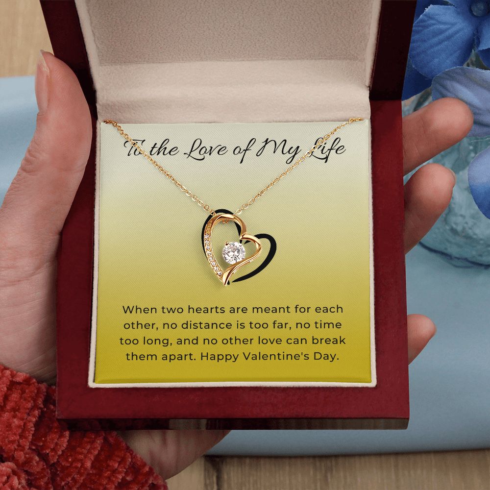 Forever Love Necklace with On Demand Message Card for Her