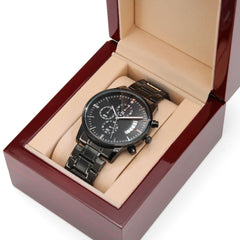 Seller Customized Black Chronograph Watch