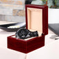 Inspiration Engraved Design Black Chronograph Watch-grateful