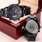 Inspiration Engraved Design Black Chronograph Watch-You are bible verse