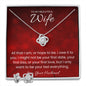 Your Last Everything Love Knot Earring and Necklace Set for Valentine's Day Gift