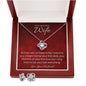 Your Last Everything Love Knot Earring and Necklace Set for Valentine's Day Gift