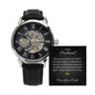 Men's Openwork Watch with Message Card | Gift For Him on Valentine's Day