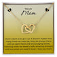 Interlocking Hearts Necklace for Gift for Mom