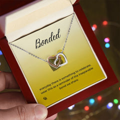 Interlocking Hearts Necklace (Yellow & White Gold Variants)