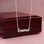 Custom Name Necklace with Message Card for Her