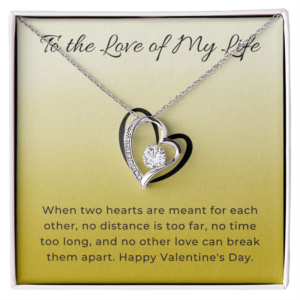 Forever Love Necklace with On Demand Message Card for Her