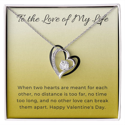 Forever Love Necklace with On Demand Message Card for Her