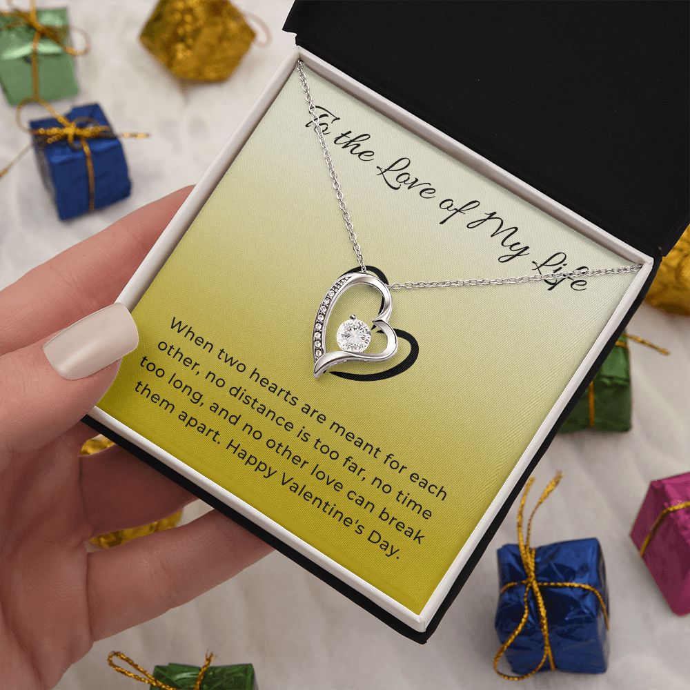 Forever Love Necklace with On Demand Message Card for Her